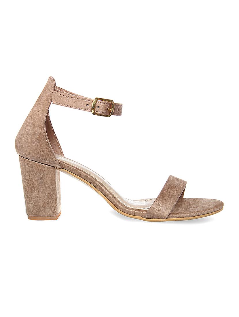beige suede ankle strap sandals - 14996590 - Zoom Image - 2