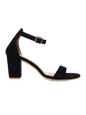 black suede ankle strap sandals - 14996591 - Standard Image - 2