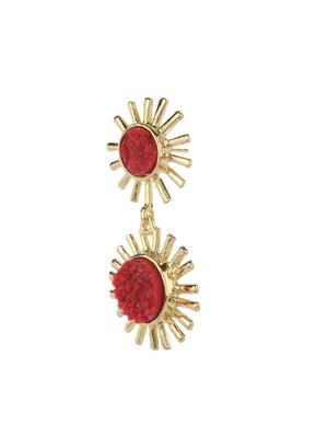 red metal drop earrings - 14996770 - Standard Image - 2