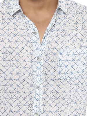 white cotton casual shirt - 14997250 - Standard Image - 5