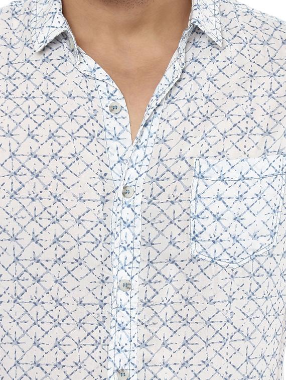 white cotton casual shirt - 14997250 - Zoom Image - 5