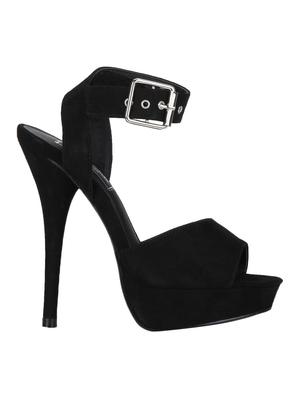 black patent leather ankle strap sandals - 14997639 - Standard Image - 2