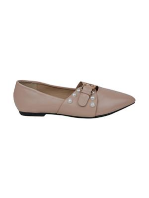 beige leatherette slip on ballerina - 14997707 - Standard Image - 2