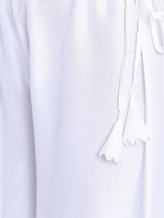 blue cotton kurta palazzo set - 14997856 - Zoom Image - 5