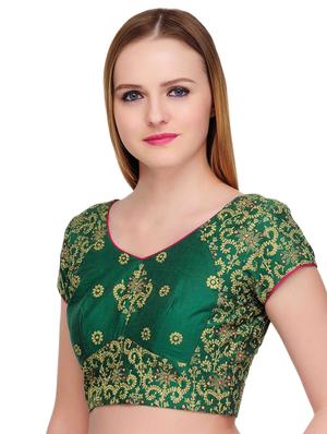 Fuchsia Designs green embroidered blouse - 14999487 - Standard Image - 2