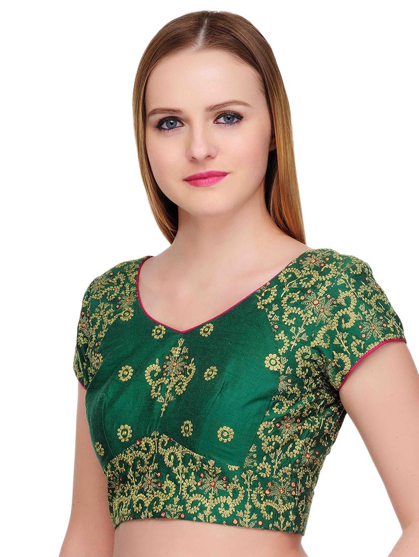 Fuchsia Designs green embroidered blouse - 14999487 - Zoom Image - 2