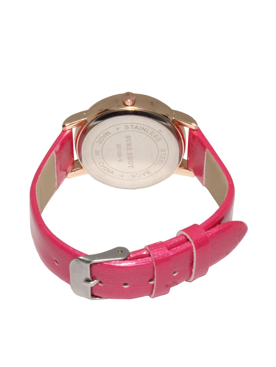 JM New Sure Short Style' Pink Leather Belt Watch - 15000121 - Zoom Image - 2