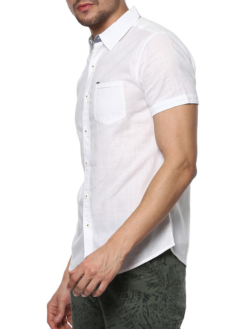 white cotton casual shirt - 15000725 - Zoom Image - 2