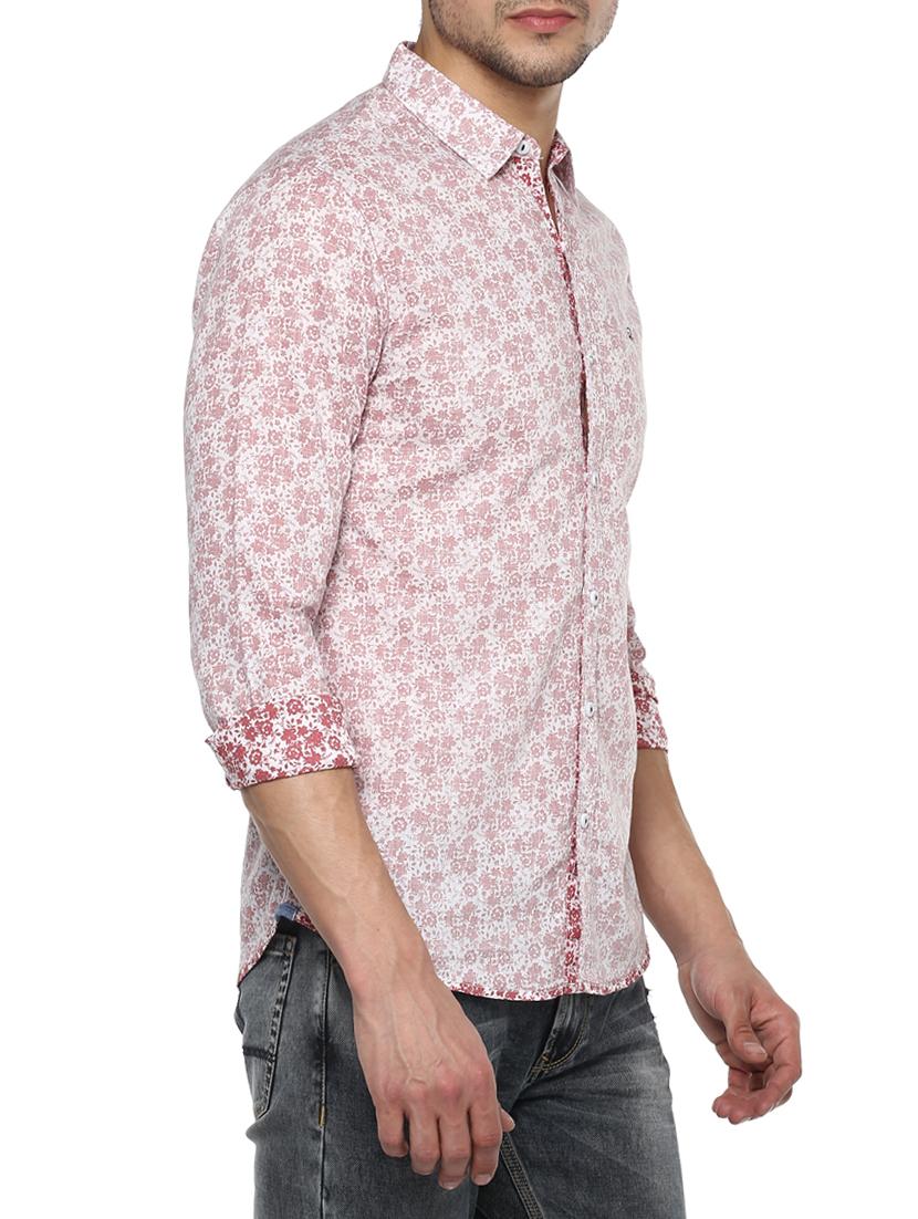 maroon cotton casual shirt - 15000984 - Zoom Image - 2