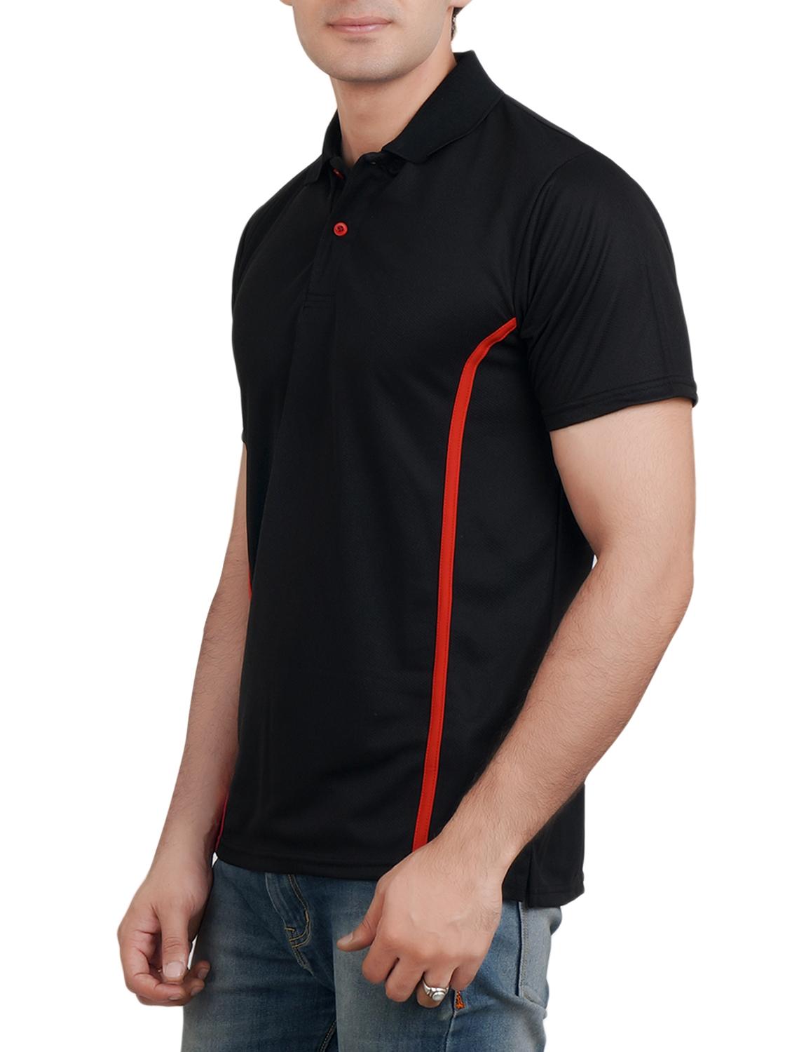 black taped polo t-shirt - 15001420 - Zoom Image - 2