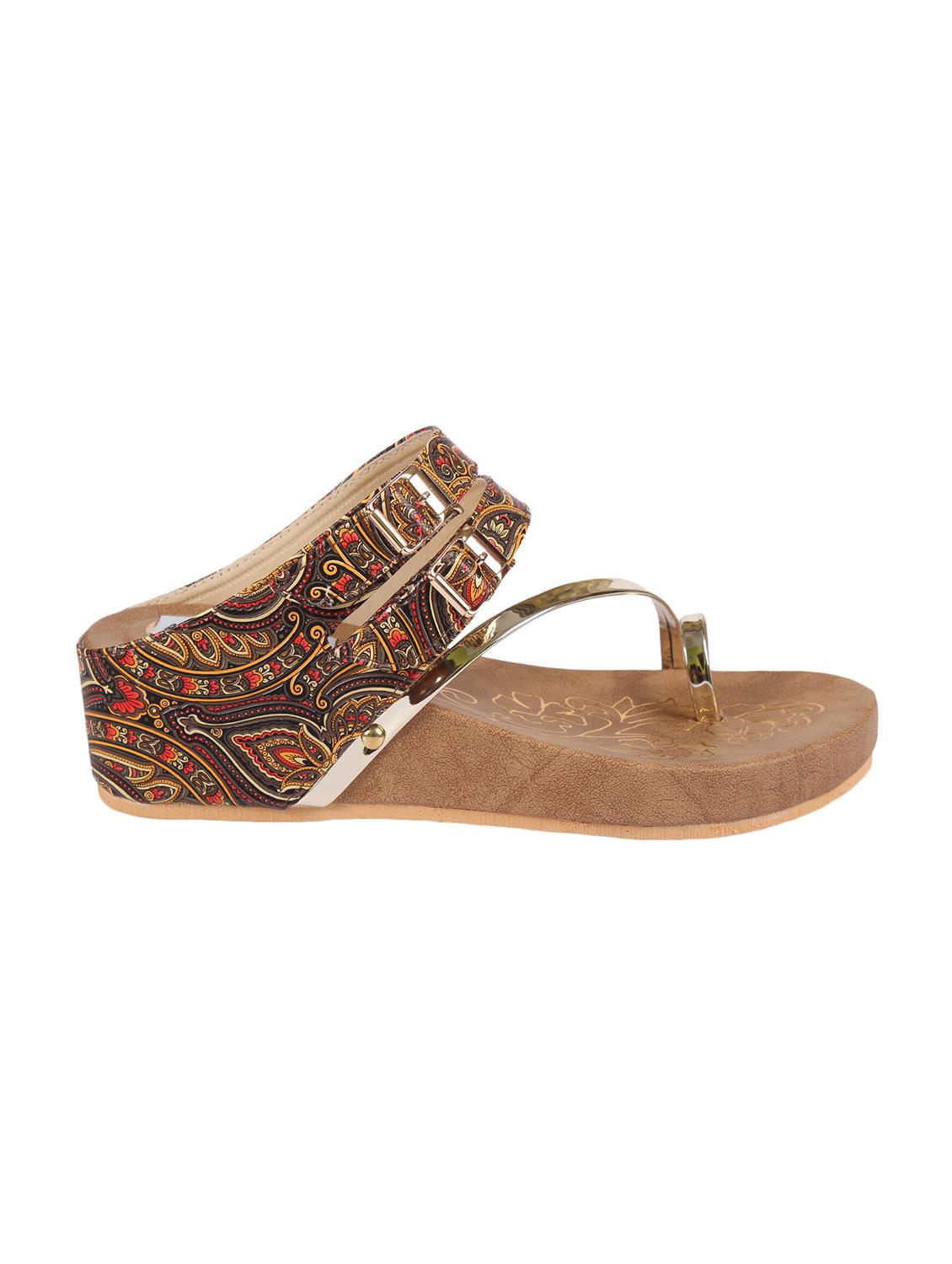 anand archies brown color artificial leather wedges for girl's & women's ( aa-425-brown-36 ) - 15004004 - Zoom Image - 2