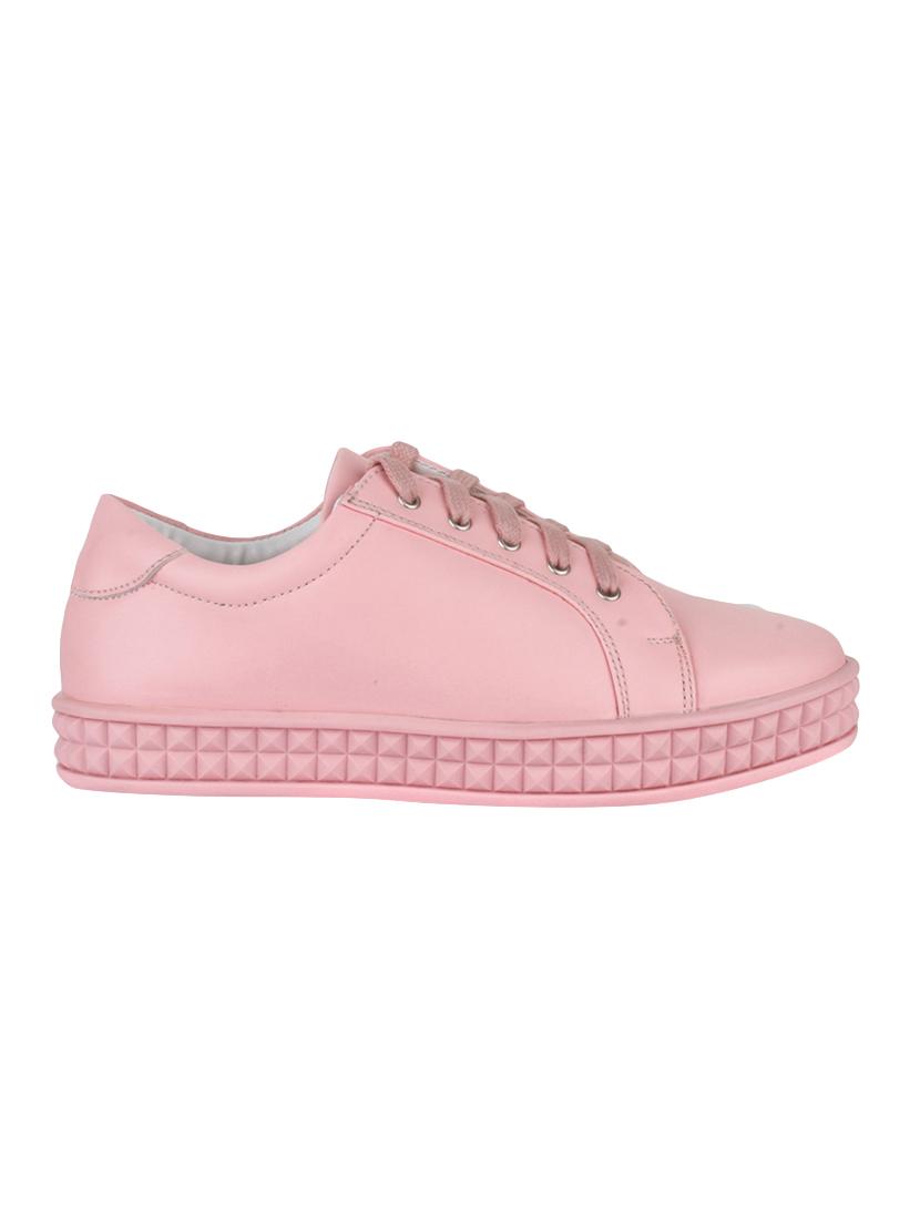 pink faux leather laceup sneakers - 15004133 - Zoom Image - 2