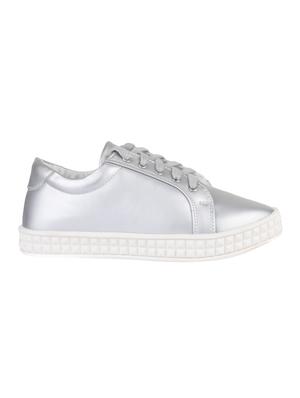 silver lace-up sneaker - 15004135 - Standard Image - 2