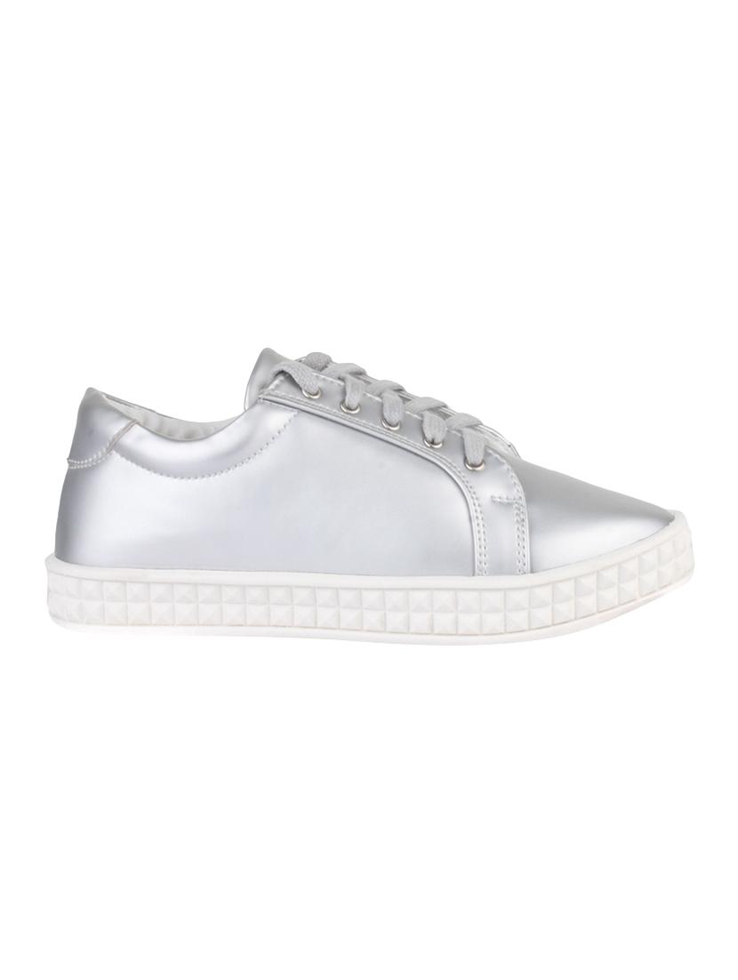 silver lace-up sneaker - 15004135 - Zoom Image - 2