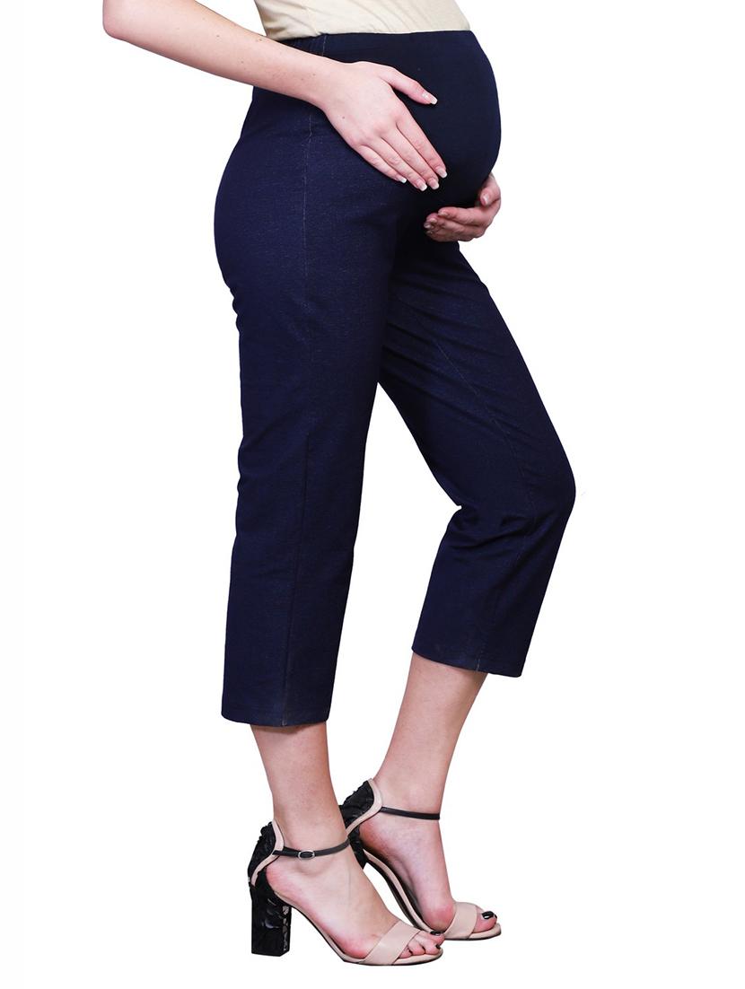 navy blue denim maternity wear capri - 15004182 - Zoom Image - 2