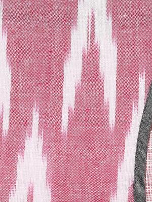 indian dobby pink khadi straight kurta - 15004499 - Standard Image - 5