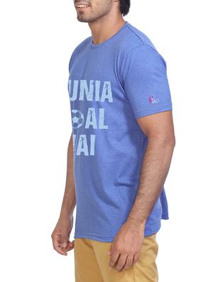 blue cotton chest print tshirt - 15004892 - Standard Image - 2