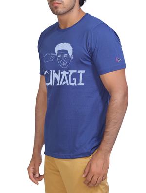 blue cotton chest print tshirt - 15004900 - Standard Image - 2