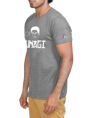 grey cotton chest print tshirt - 15004901 - Standard Image - 2