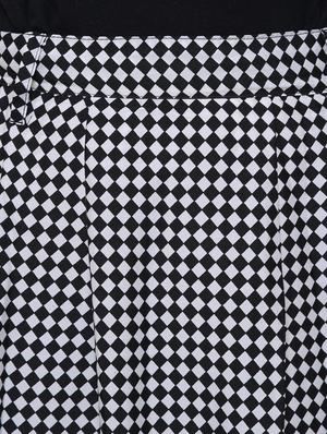 black crepe checkered maxi skirt - 15005186 - Standard Image - 5