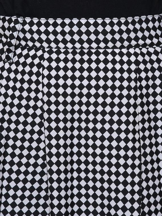 black crepe checkered maxi skirt - 15005186 - Zoom Image - 5