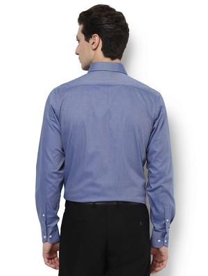 blue cotton formal shirt - 15007131 - Standard Image - 2