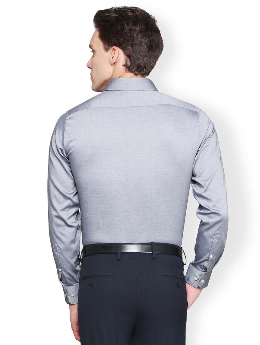 grey cotton formal shirt - 15007132 - Zoom Image - 2
