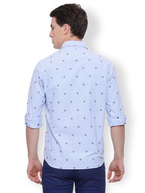 blue cotton casual shirt - 15007207 - Standard Image - 2