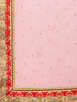 red silk flared lehenga - 15007215 - Standard Image - 5