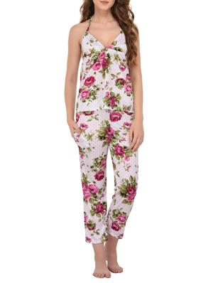 white floral nightwear set - 15007683 - Standard Image - 2