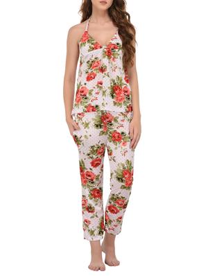 white floral nightwear set - 15007685 - Standard Image - 2