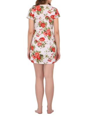 white floral nightwear set - 15007685 - Standard Image - 5