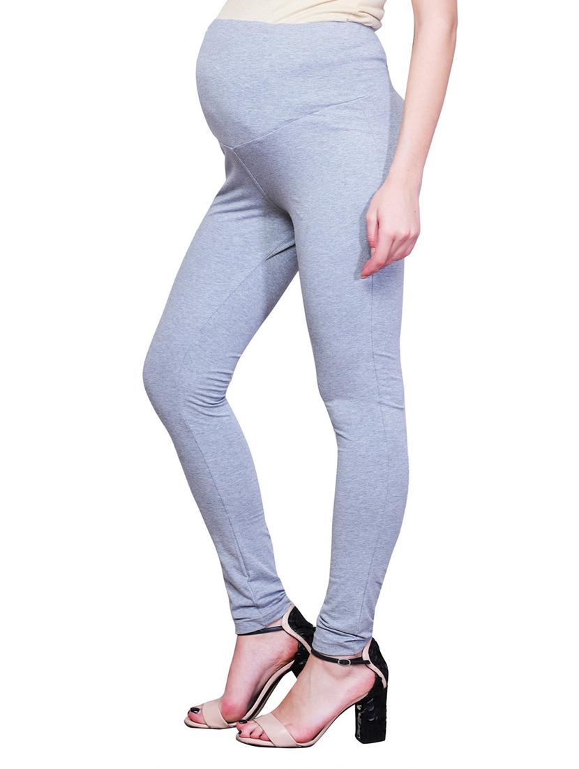 grey solid maternity wear leggings - 15007933 - Zoom Image - 2