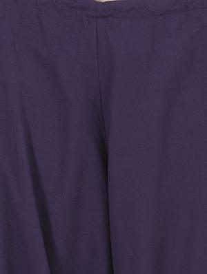 GRASS by Gitika Goyal purple cotton wide leg trouser - 15008111 - Standard Image - 5
