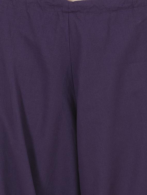 GRASS by Gitika Goyal purple cotton wide leg trouser - 15008111 - Zoom Image - 5
