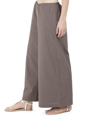 GRASS by Gitika Goyal brown cotton palazzo - 15008132 - Standard Image - 2
