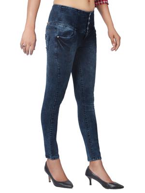 dark blue acid wash denim jeans - 15008416 - Standard Image - 2