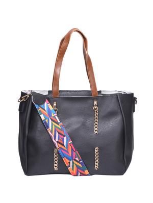 black leatherette handbag - 15009907 - Standard Image - 2