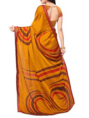 Geometrical printed saree with blouse - 15010618 - Standard Image - 2