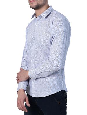 blue cotton casual shirt - 15011569 - Standard Image - 2
