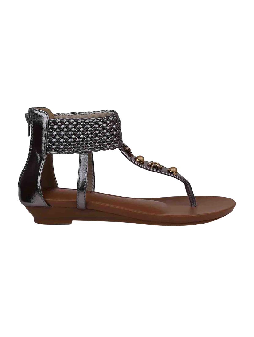 metallic closed back sandal - 15011631 - Zoom Image - 2