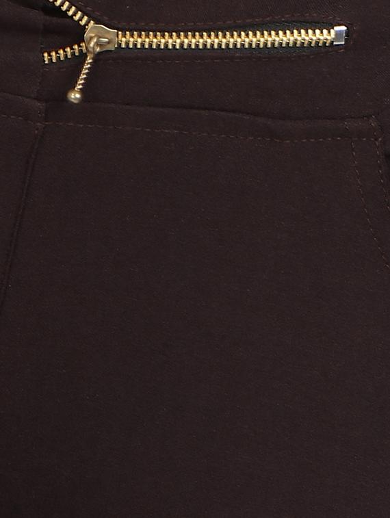 brown solid jeggings - 15012445 - Zoom Image - 5