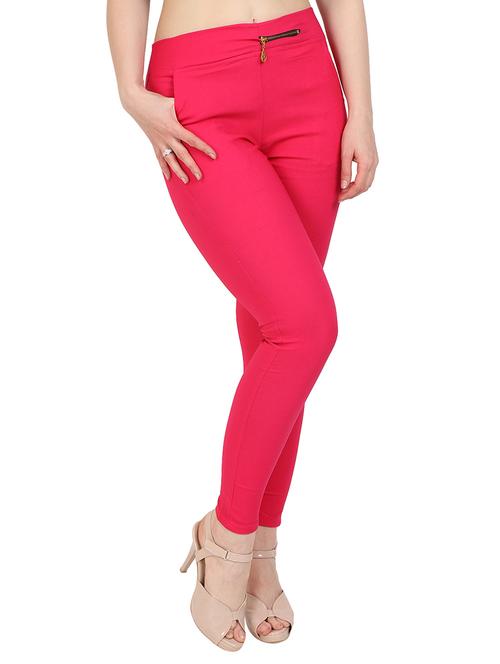 pink solid jeggings - 15012458 - Very Small Image - 1