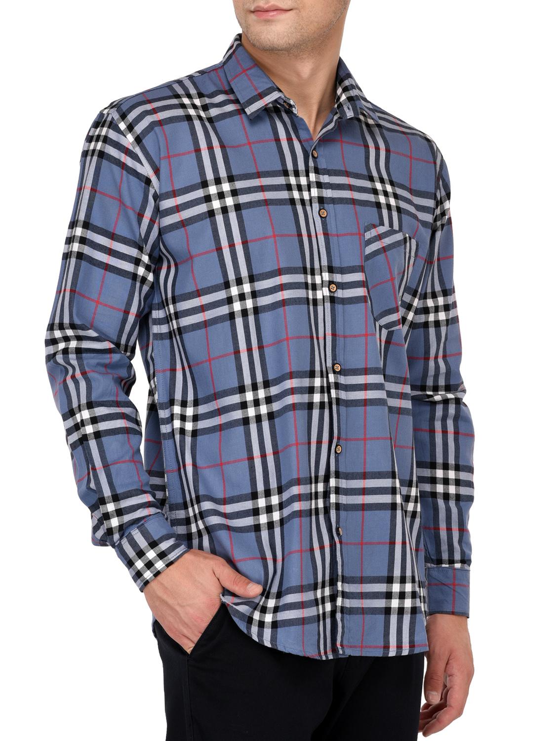 grey cotton casual shirt - 15012916 - Zoom Image - 2