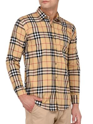 beige cotton casual shirt - 15012922 - Standard Image - 2