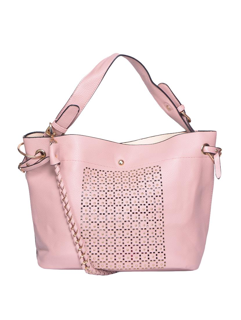 pink leatherette regular handbag - 15013312 - Zoom Image - 2