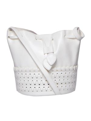 white leatherette handbag - 15013324 - Standard Image - 2