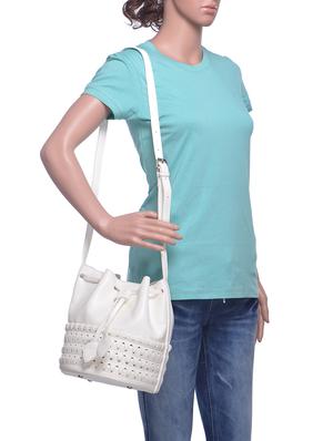 white leatherette handbag - 15013324 - Standard Image - 5