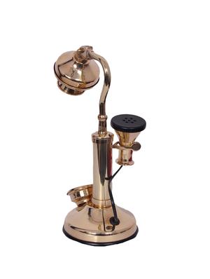 Golden Hans Shape Brass Retro Telephone Non Working Only for Decorative - 15013589 - Standard Image - 2