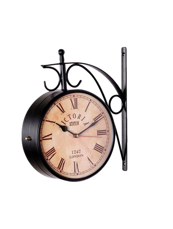 Antique Victoria Wall Clock Double Side Metal Railway Clock - 15013605 - Zoom Image - 2